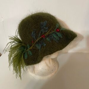 Wool Hat in Green